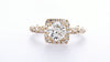 Swirl Princess Shape Halo Engagement Ring (1.50Ctw)