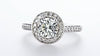 Bague de fiançailles en diamant avec halo de lunette (1,27 ct)