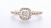 Bague de fiançailles halo taille coussin (1.37Ctw)