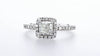 14K Cushion Halo Engagement Ring (1.05Ctw)