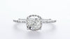 14K White  Halo Engagement Ring (1.29Ctw)