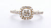 Bague de fiançailles halo taille coussin (1.40Ctw)