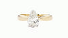 Bague solitaire en forme de poire (1.00Ctw)