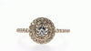 Double Halo Diamond Ring (0.65Ctw)