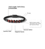Red Tiger Eyes Stone Leather Bracelet