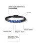 Nature Lapis Lazuli Stone Leather Bracelet