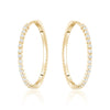Shared Prong Diamond Hoops Earrings  (0.45)