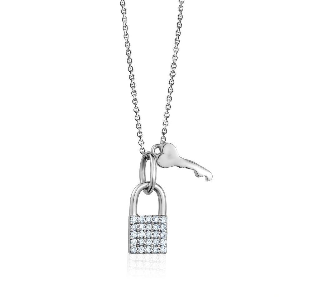 Alessia Key & Lock (0.15Ctw) - mydiamond.ca