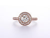 Bezel Halo Diamond Engagement Ring (1.00Ctw) - mydiamond.ca