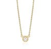 Bezel Solitaire Pendant (0.10Ctw) - mydiamond.ca