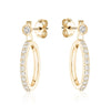 Bezel Stud Diamond Jacket Hoops - mydiamond.ca
