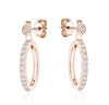 Bezel Stud Diamond Jacket Hoops - mydiamond.ca