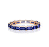 Blue Sapphire Baguette Eternity Ring - mydiamond.ca