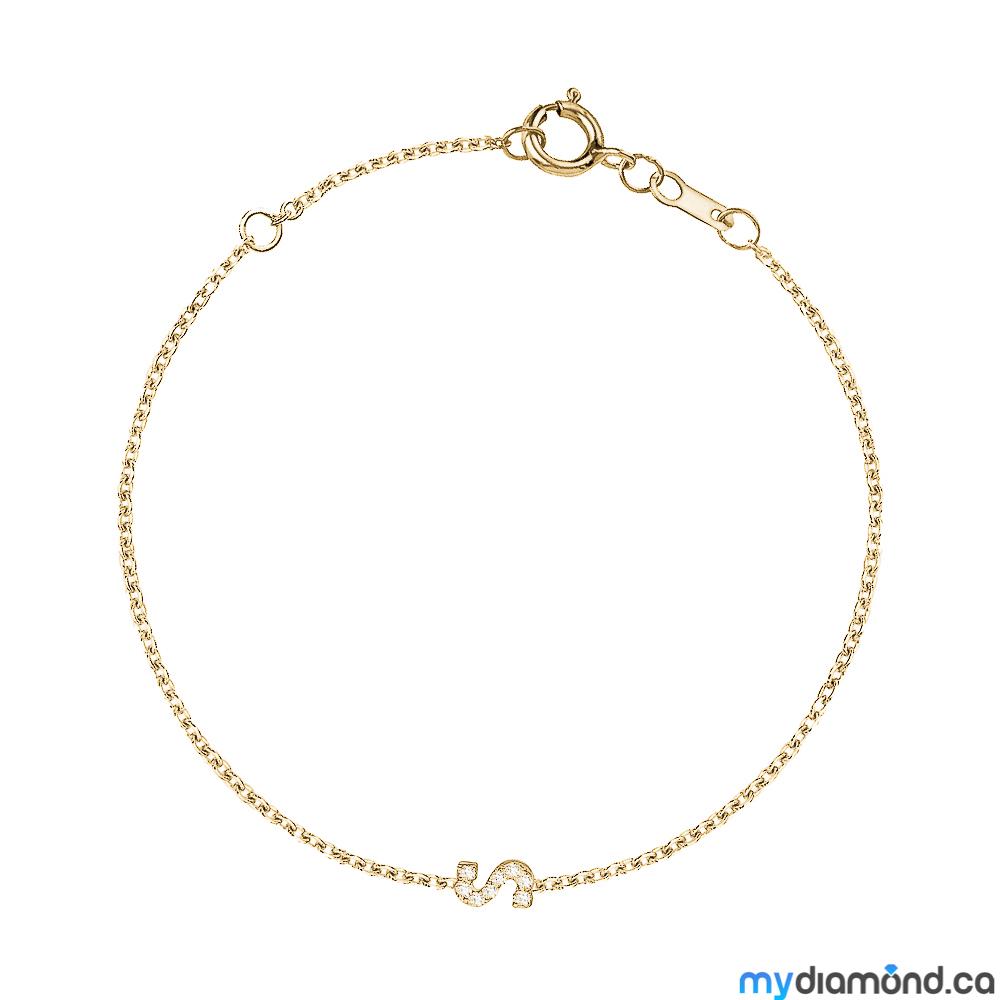 Bracelet With Diamond Letters - mydiamond.ca
