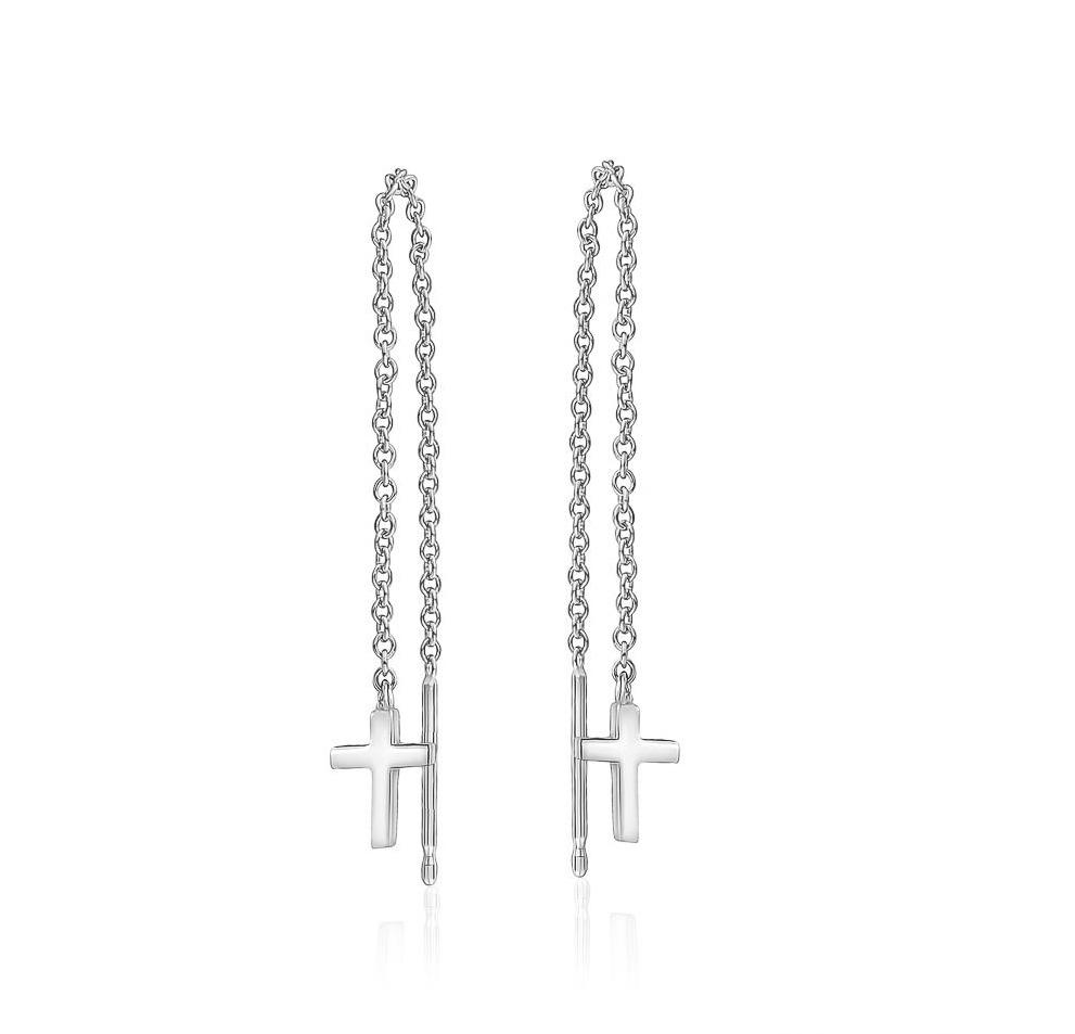 Cross Chain Earrings - mydiamond.ca
