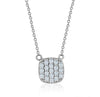 Cushion Pave Necklace (0.30Ctw) - mydiamond.ca
