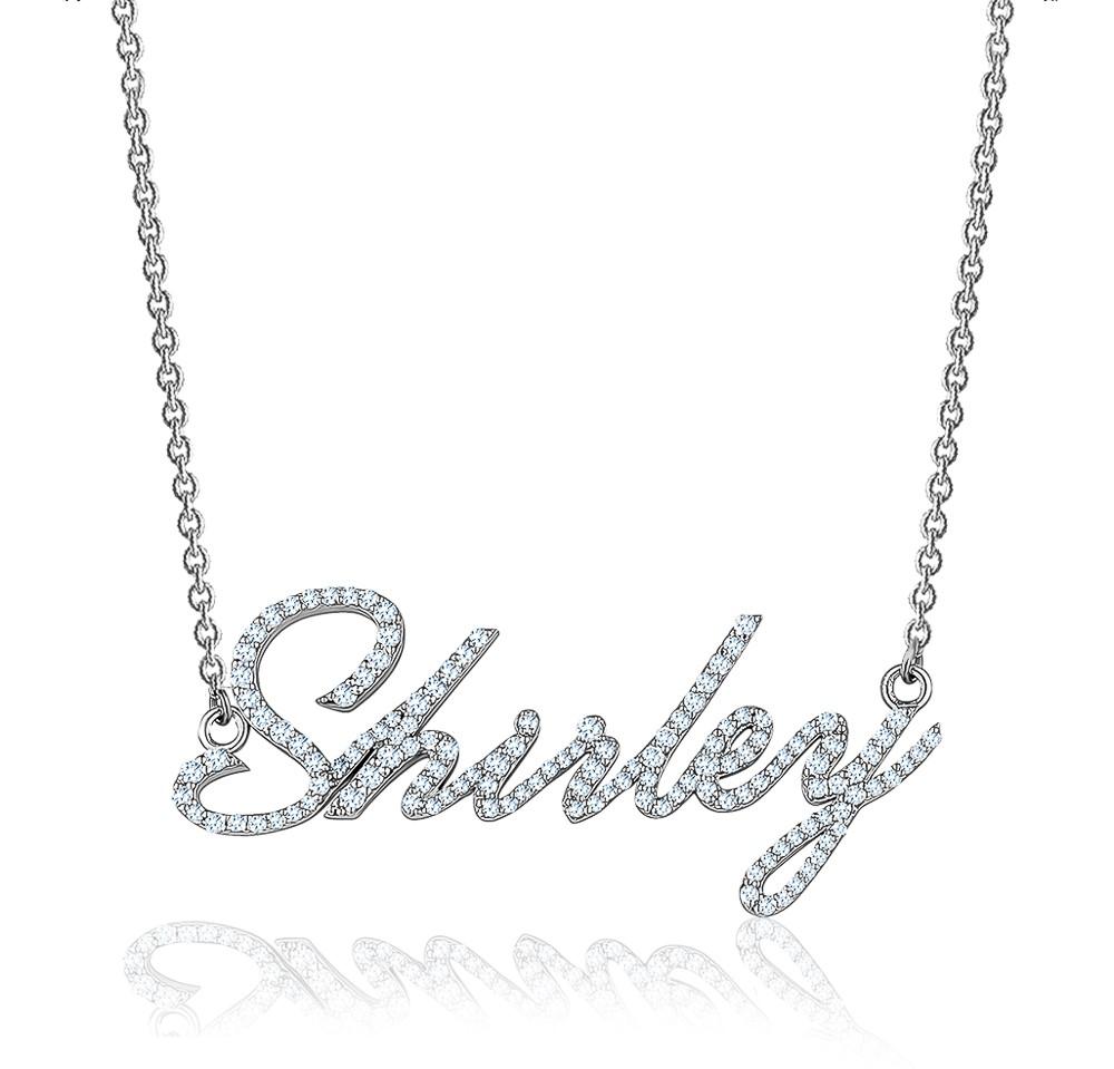 Custom Name Diamond Necklace - mydiamond.ca
