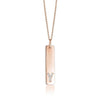 Diamond Rectangle Initial Necklace - mydiamond.ca