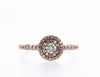 Double Halo Diamond Ring (0.46Ctw) - mydiamond.ca