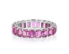 Emerald Cut Pink Sapphire Eternity Ring (7.55Ctw) - mydiamond.ca