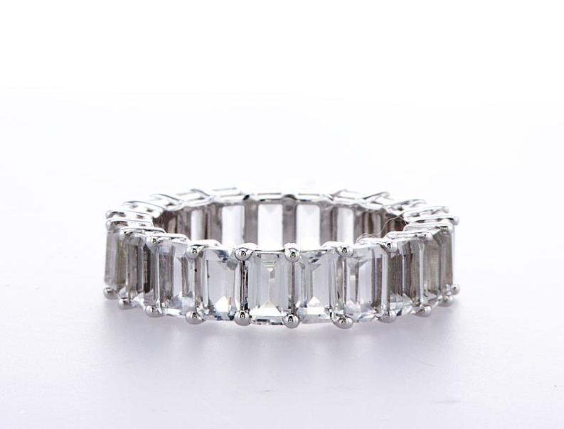 Eternity Ring White Topaz ( 8.40 Ctw) - mydiamond.ca