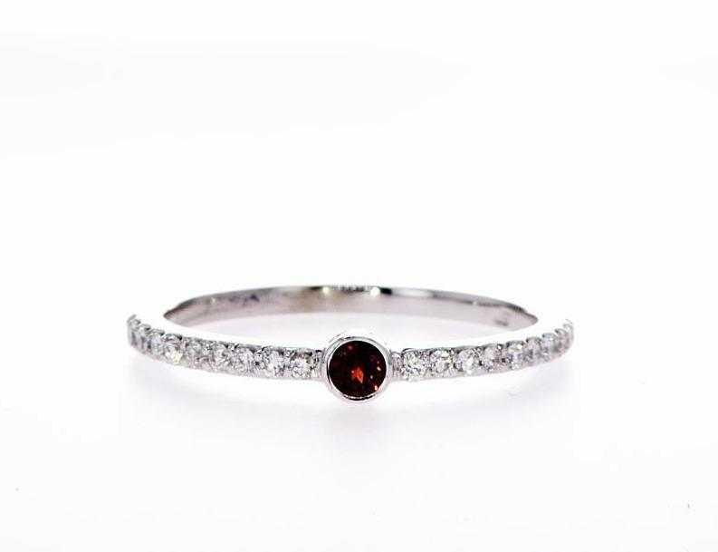 Garnet Stackable Ring (0.21Ctw) - mydiamond.ca