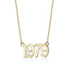 Gold Custom Year Necklace