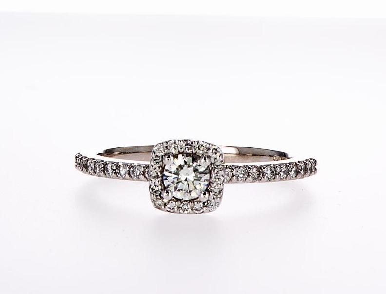 Jennifer Halo Diamond Ring (0.45Ctw) - mydiamond.ca