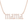 Mama diamond necklace with round brilliant cut diamonds in 14k gold - Shop now at MyDiamond.ca
