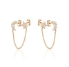 Moon Star Chain Diamond Earrings (0.25Ctw) - mydiamond.ca