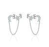 Moon Star Chain Diamond Earrings (0.25Ctw) - mydiamond.ca