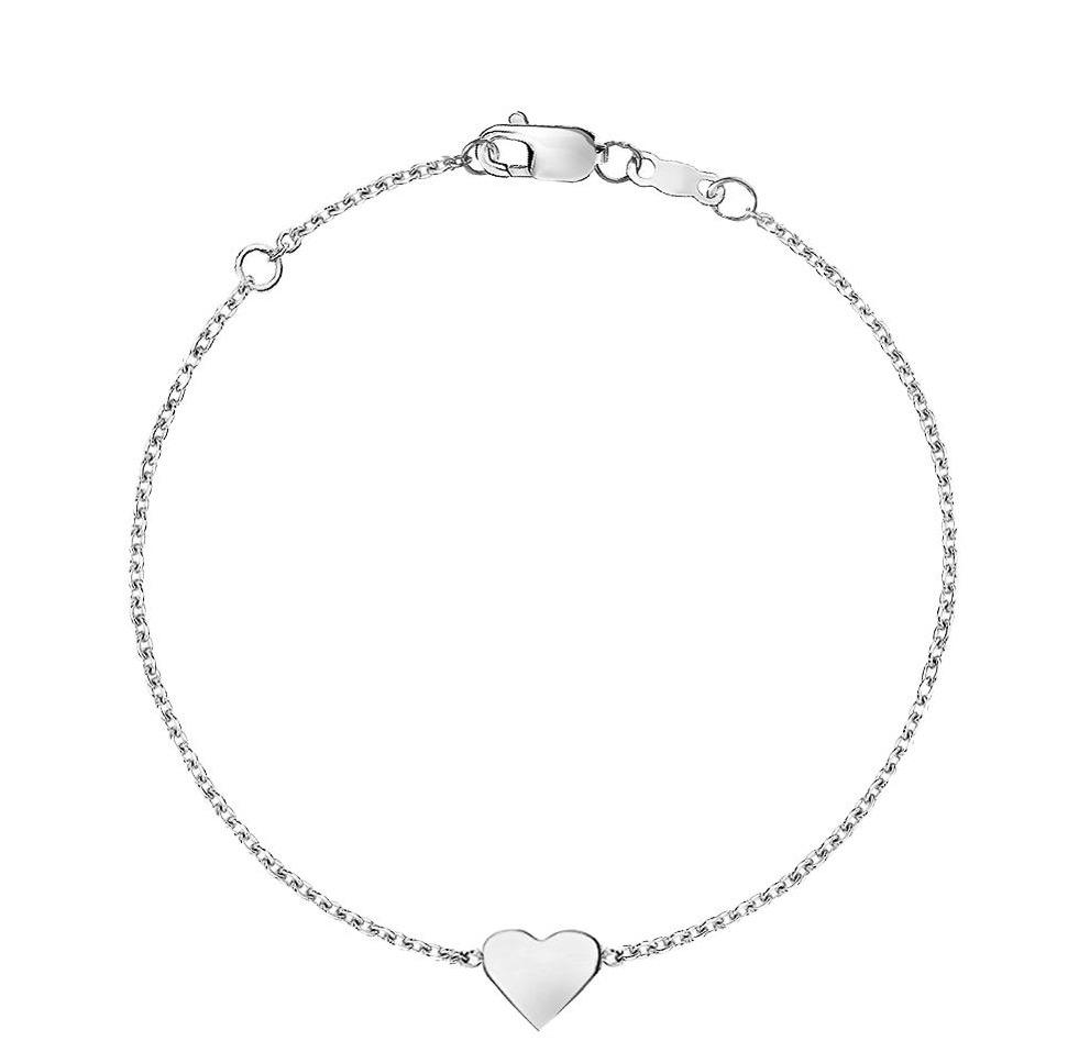 MY SINGLE HEART BRACELET Bracelets Mydiamond 14K WHITE GOLD