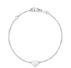 MY SINGLE HEART BRACELET Bracelets Mydiamond 14K WHITE GOLD