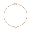 MY SINGLE HEART BRACELET Bracelets Mydiamond 14K ROSE GOLD
