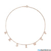 Necklace with Diamond Letters - Center Necklace mydiamond.ca 14K Rose Gold 7