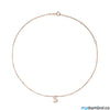 Necklace with Diamond Letters - Center Necklace mydiamond.ca 14K Rose Gold 1