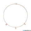 Necklace with Diamond Letters - Center Necklace mydiamond.ca 14K Rose Gold 3