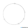 Necklace with Letters and Symbol Necklace Mydiamond 14K White Gold 3 Star