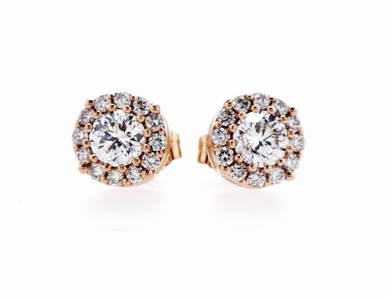 Noa Halo Earring (1.13Ctw) - mydiamond.ca