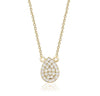 Pear Pave Necklace (0.20Ctw) - mydiamond.ca