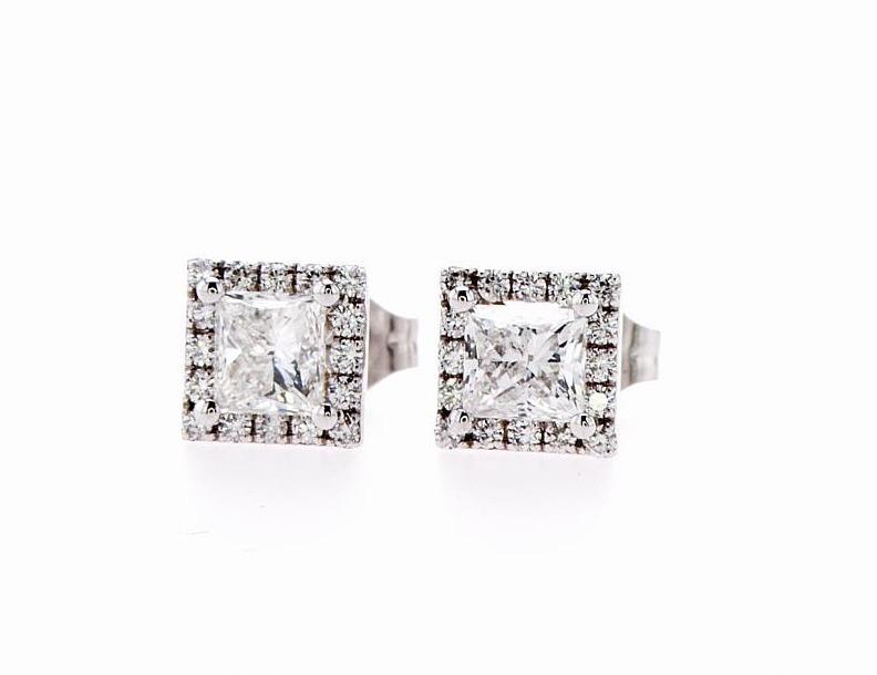 Princess Halo Earring (1.22Ctw) - mydiamond.ca