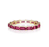 Red Ruby Baguette Eternity Ring - mydiamond.ca