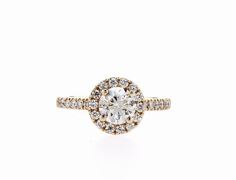 Round Brilliant Halo Engagement Ring (1.40Ctw) - mydiamond.ca
