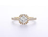 ROUND DIAMOND WITH CUSHION SHAPE HALO ENGAGEMENT RING (1.00CTW) Rings Mydiamond 14K Yellow Gold 3.5