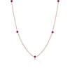 Ruby By The Yard Necklace Mydiamond 14K Rose Gold
