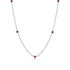 Ruby By The Yard Necklace Mydiamond 14K White Gold