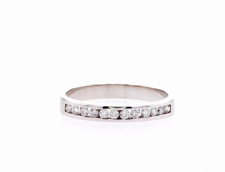 SEMI ETERNITY CHANNEL RING (0.25CTW) Rings Mydiamond 14K White Gold 3.5