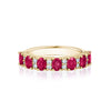 Seven Ruby and Diamond Ring Rings Mydiamond 14K Yellow Gold 3.5