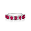 Seven Ruby and Diamond Ring Rings Mydiamond 14K White Gold 3.5