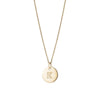 16mm Silver Disc Initial Necklace